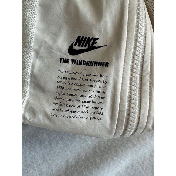 Nike Windrunner Womens Jacket Large Cream Full Zip Hoodie Running Jacket - Picture 6 of 12